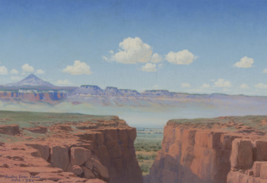 Cleft in Cliff Face 1926 Painting